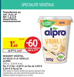 Intermarché Hyper Alpro dessert végétal au soja à la vanille offre