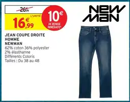 Intermarché Hyper New man jean coupe droite homme offre