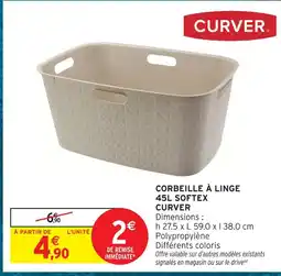 Intermarché Hyper Curver corbeille à linge 45l softex offre