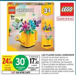 Intermarché Hyper Lego les fleurs dans l'arrosoir offre