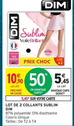 Intermarché Hyper Dim lot de 2 collants sublim offre