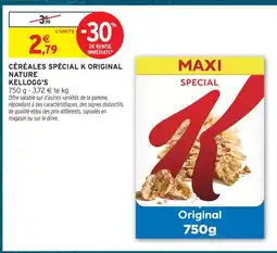 Intermarché Kellogg's céréales spécial k original nature offre