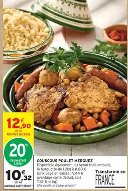 Intermarché Couscous poulet merguez offre