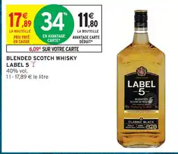 Intermarché Label 5 blended scotch whisky offre