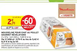 Intermarché Gourmet révélations mousseline pour chat au poulet offre