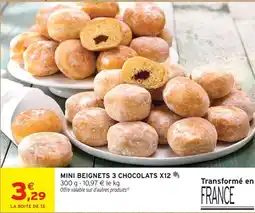 Intermarché Mini beignets 3 chocolats x12 offre