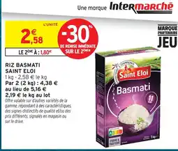 Intermarché Saint eloi riz basmati offre