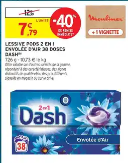 Intermarché Dash lessive pods 2 en 1 envolée d'air offre