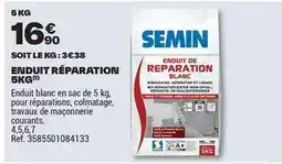 Brico Dépôt Semin - enduit réparation 5kg offre