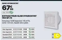 Brico Dépôt Extracteur slim hygrostat 140 m2/h offre