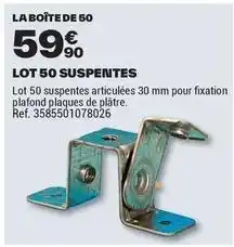 Brico Dépôt Lot 50 suspentes offre