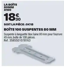 Brico Dépôt La boîte 80 mini x100 offre