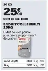 Brico Dépôt Toupret - enduit colle multi offre
