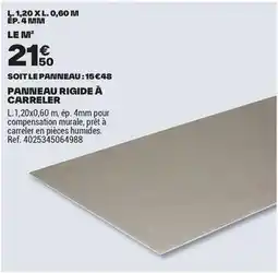 Brico Dépôt Paineau rigide à carreler offre