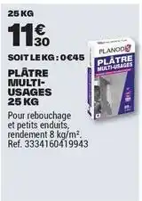 Brico Dépôt Planodis - plátre multi-usages 25 kg offre