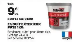 Brico Dépôt 3m - enduit exterieur pate 1kg offre