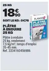 Brico Dépôt Planodis - plátre a enduire 25 kg offre