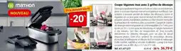 Mathon Coupe-legumes inox avec 2 grilles de découpe offre