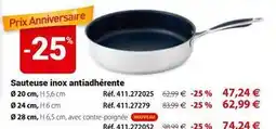 Mathon Sauteuse inox antiadhérente offre