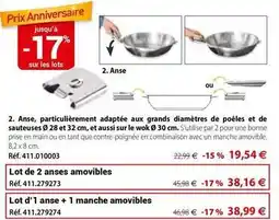 Mathon Lot de 2 anses amovibles offre