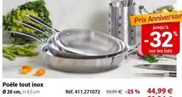 Mathon Poêle tout inox offre