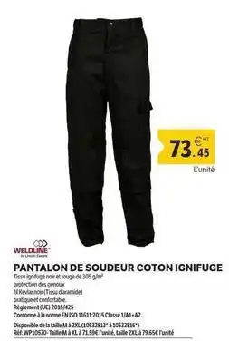 DomPro Pantalon de soudeur coton ignifuge offre