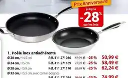 Mathon Poêle inox antiadhérente offre