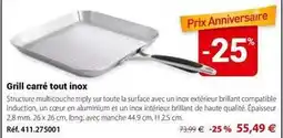 Mathon Grill carré tout inox offre