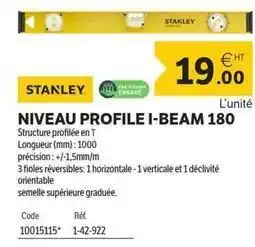DomPro Stanley - niveau profile i-beam 180 offre