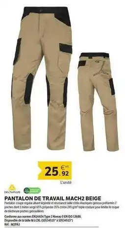 DomPro Deltaplus - pantalon de travail mach2 beige offre