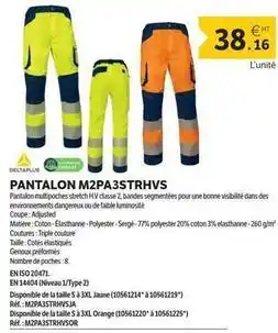 DomPro Deltaplus - pantalon m2pa3strhvs offre
