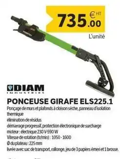 DomPro Ponceuse girafe els225.1 offre