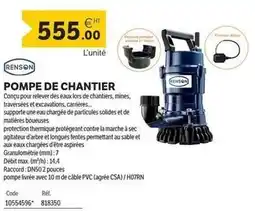 DomPro Renson - pompe de chantier offre