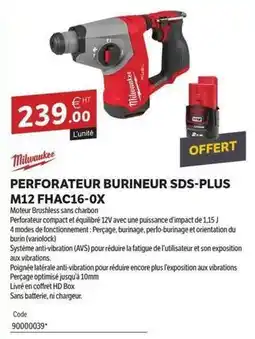 DomPro Milwaukee - perforateur burineur sds-plus m12 fhac16-ox offre
