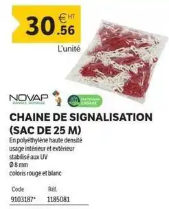 DomPro Chaine de signalisation (sac de 25 m) offre