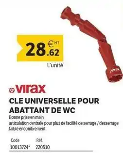 DomPro Virax - cle universelle pour abattant de wc offre