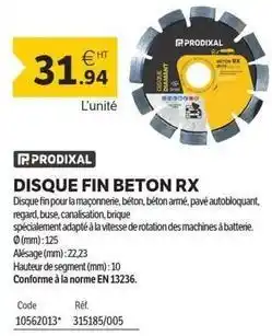 DomPro Disque fin beton rx offre