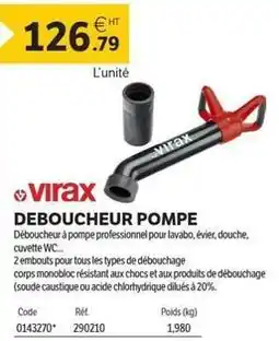 DomPro Virax - deboucheur pompe offre