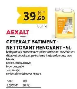 DomPro Cetexalt batiment- nettoyant renovant offre