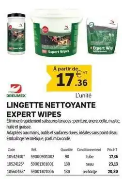 DomPro Lingette nettoyante expert wipes offre