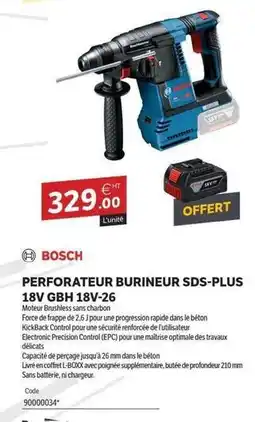 DomPro Bosch - perforateur burineur sds-plus 18v gbh 18v-26 offre