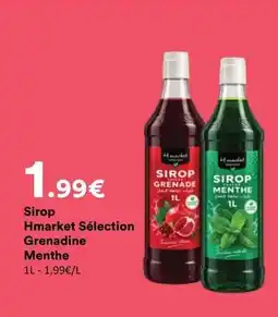 Hmarket Sirop selection grenadine menthe offre