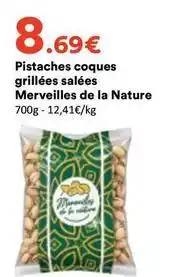 Hmarket Pistaches coques grillees salées offre
