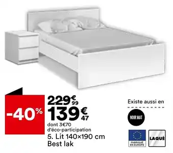 BUT Lit Et Chevet Best Lak offre