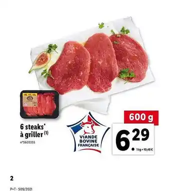 Lidl 6 Steaks offre