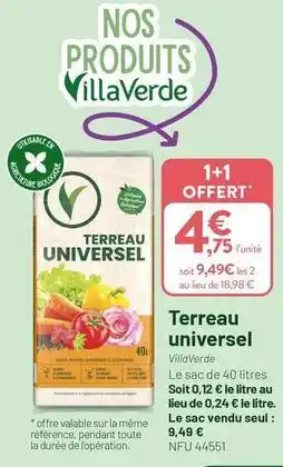 VillaVerde Terreau universel offre