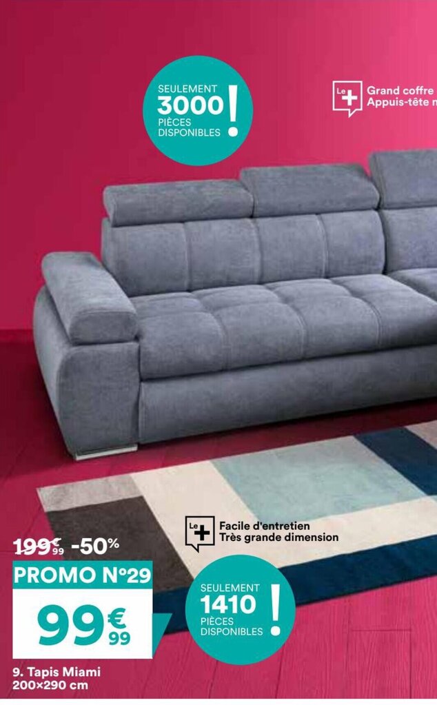 Promo Tapis Miami chez BUT