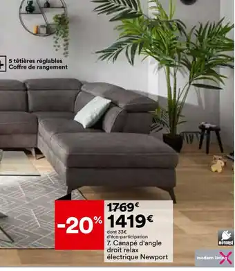 BUT Canapé d'Angle Droit Relax offre