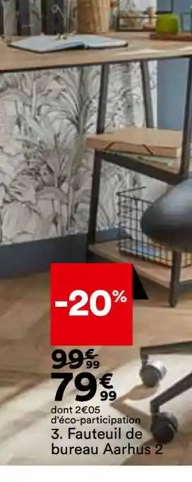 BUT Fauteuil de Bureau Aarhus 2 offre