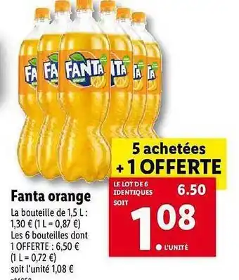 Lidl Fanta Orange offre